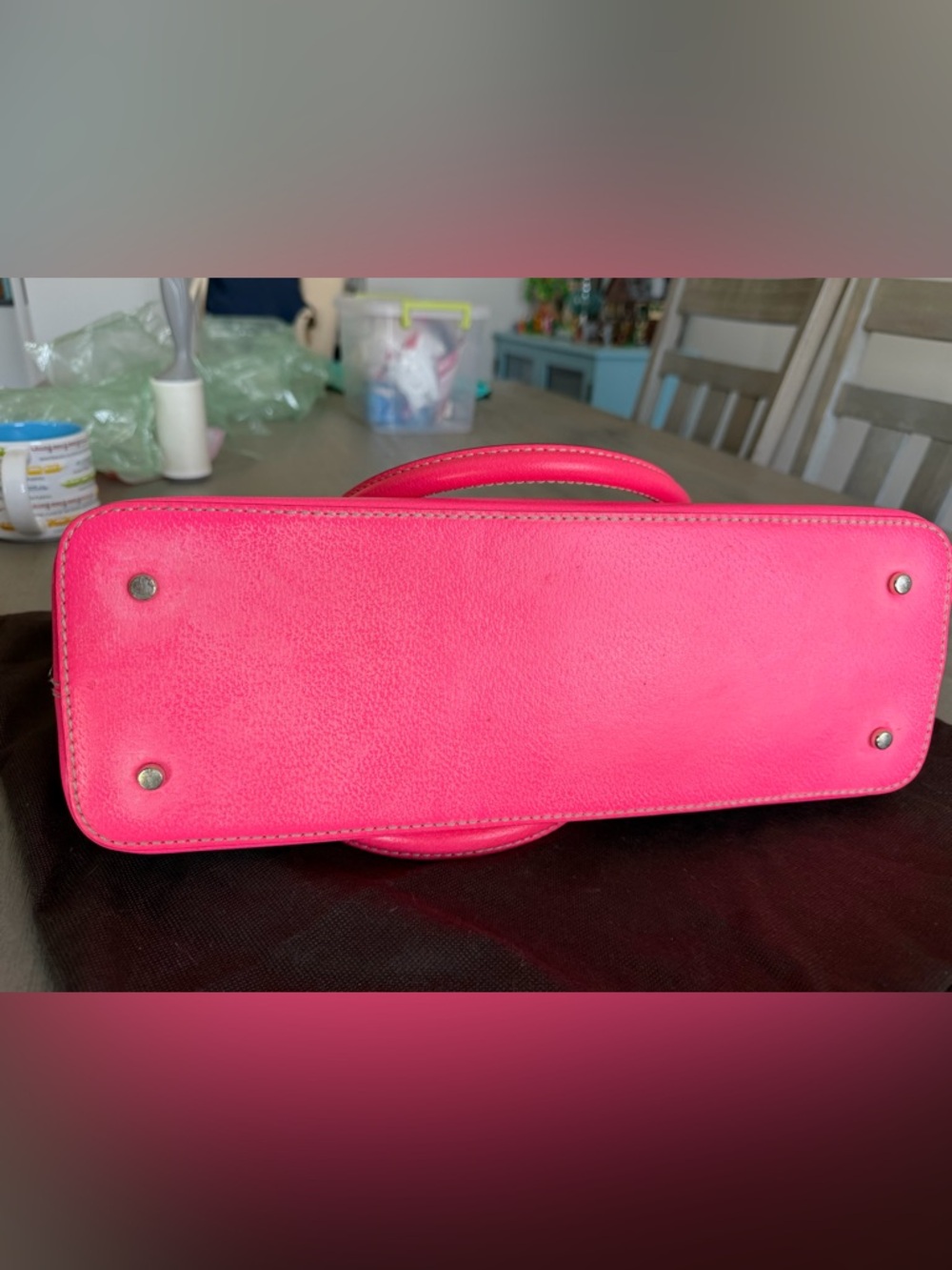 Kate Spade hot pink leather tote bag purse - Picture 12 of 16